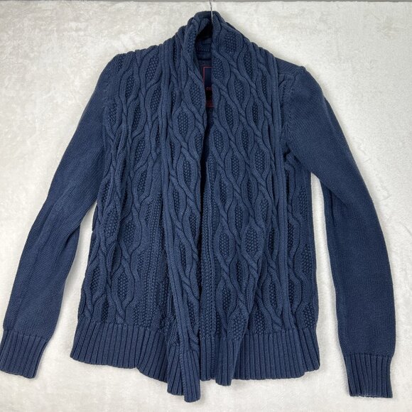 Superdry Women’s Deep Sea Cardigan Size Small Knitted Navy Label Anchor Design - Picture 1 of 9